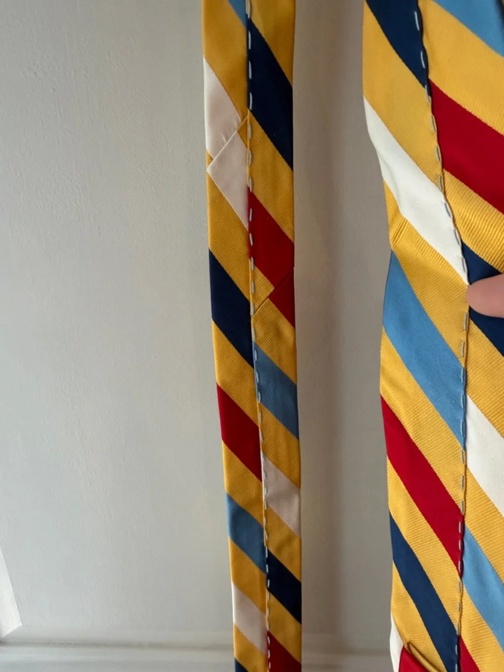Striped Yellow Multi-Color Men's Dress Tie